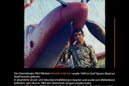 زندگینامه شهید اردستانی «Pilotin Mustafa Ardestani» به زبان آلمانی